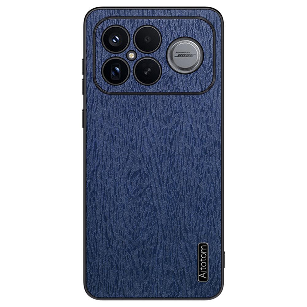 Чехол для Xiaomi Redmi K90 Pro Max 5G/Poco F8 Ultra, Текстура дерева, Покрытие из ПУ кожи, PC TPU, Чехол для телефона
