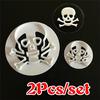 2Pcs/set Skull Shape Fondant Cake Cookie Sugarcraft Cutters Molds Tools Halloween Pirate Flag Cake D