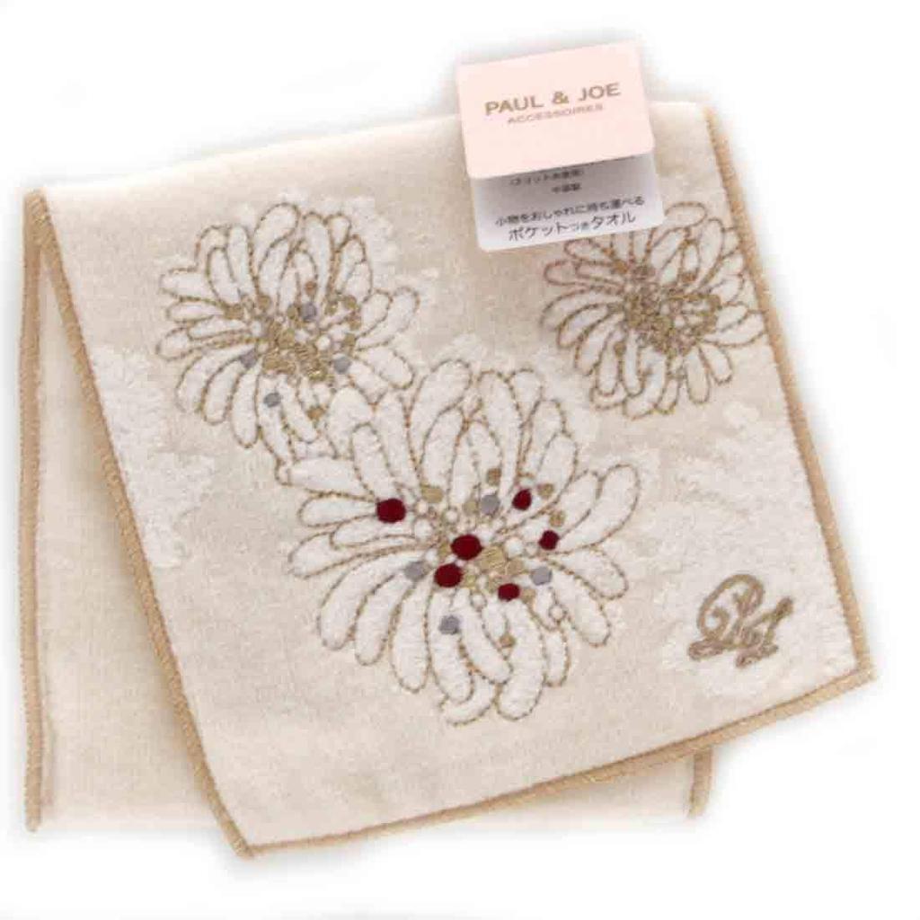 PAUL JOE ACCESSOIRES Карманное полотенце Носовой платок Цветочный узор Полотенце для рук Подарочный и (Пол и Джо) Женский (Слоновая кость / 100% хлопок) 107518-9201-20