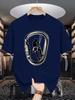 Rock Climbing Carabiner Print Unisexs Crew Neck T Shirt Climber Silhouette Graphic Short Sleeve Casual Cotton Trendy Street Tees