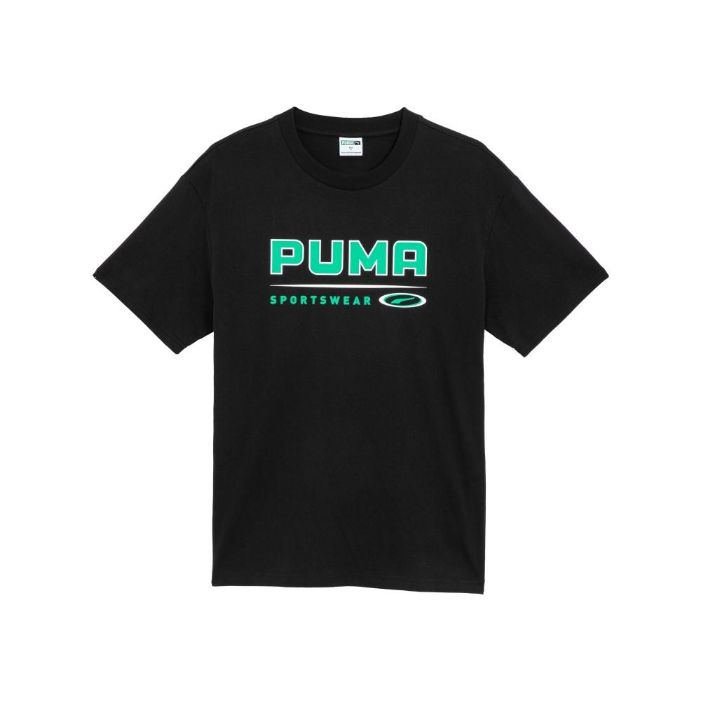 Puma Футболка Classics Dance Crew Logo Print Vintage Solid Color с круглым вырезом Футболка унисекс черная 627172-01