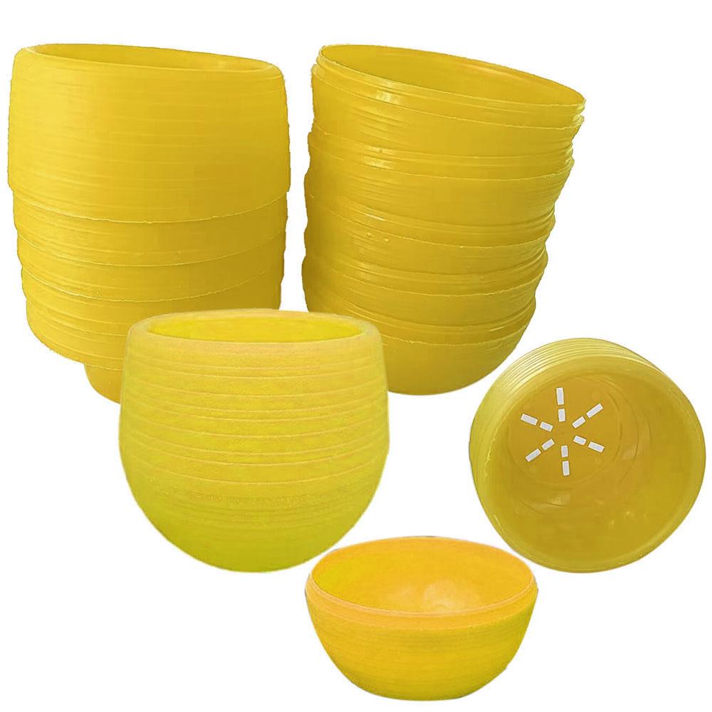 5-10 шт. Пластиковый цветочный горшок для суккулентных растений, круглый двухслойный маленький цветочный горшок, украшение для домашнего офиса и рабочего стола