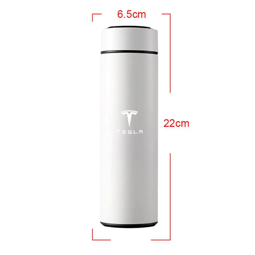 Car Sticker Tesla Commercial Stainless Steel Temperature Control Intelligent Insulated Cup For Tesla Model 3 Y S X Roadster Jugu