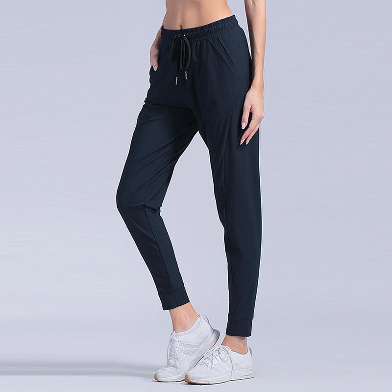 Спортивные беговые брюки для бега, женские быстросохнущие спортивные штаны для фитнеса и фитнеса, спортивные штаны с карманами, брюки для тренировок