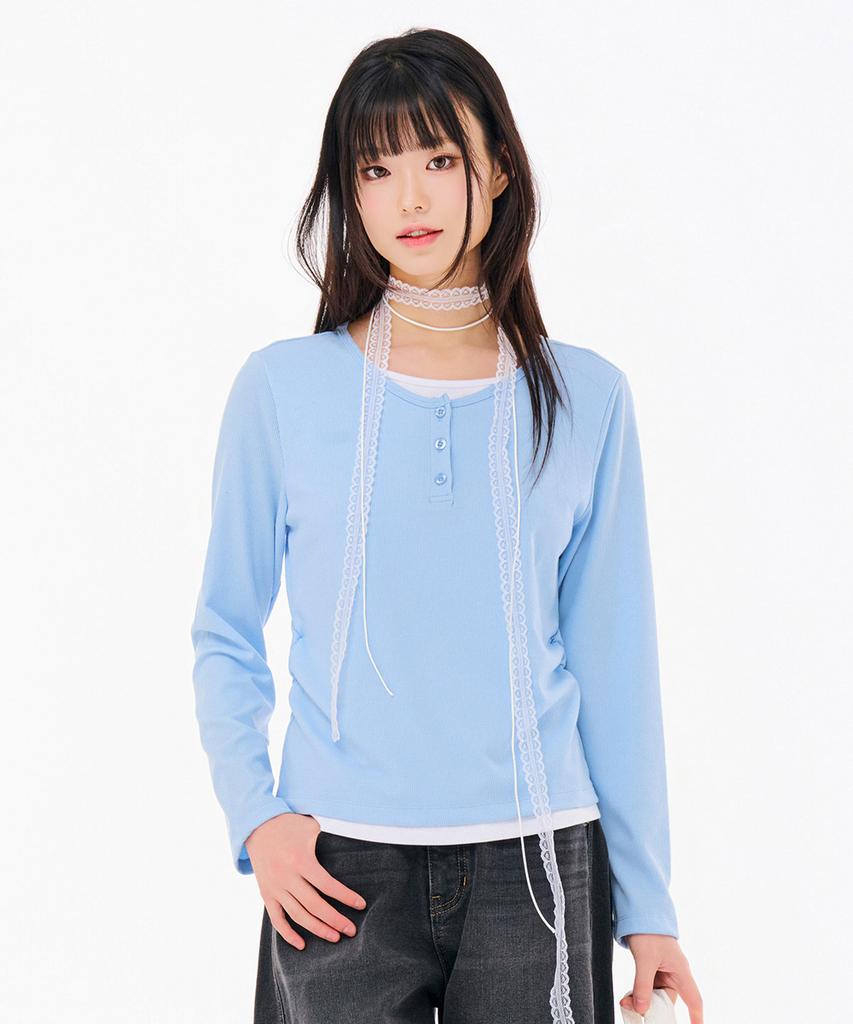 CHASECULT Women'S Layered Long Sleeve T-Shirt-Farg5161B0D