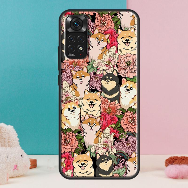 Милый чехол с сиба-ину для Xiaomi Redmi Note 13 12 Pro 14 11 9 10 9S 10S 11S 12S Redmi 14C 13C 10C 12C