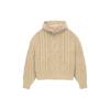 Fear of God Essentials Cable Knit Hoodie Gold Heather Men Tops Tan 192BT234393F