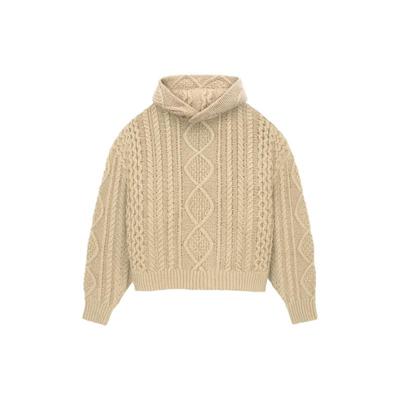 Fear of God Толстовка с капюшоном Essentials Cable Knit Gold Heather Мужские топы Желто-коричневый 192BT234393F