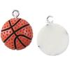 40 Pcs 40 Pcs Round Football Charm Resin Volleyball Charm Bracelet Basketball Charm  Women
