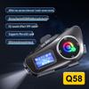 Q58MAX Bluetooth Intercom Helmet Headset with FM & TF Card, 300-meter Range