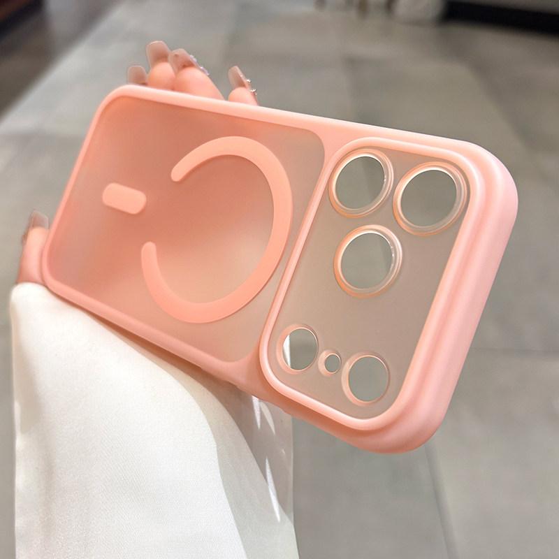 Frosted Clear For Magsafe Camera Protection Case for iPhone Air 17 16 15 14 13 Pro Max Shockproof Bumper Armor Magnetic Cover