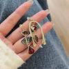 Simple Atmosphere Style Asymmetrical Gem Zircon Dangle Earrings for Women Vintage Chic Statement Earrings Daily Jewelry Wear