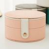 Mirror Earrings Storage Case Leather Mini Jewelry Display Box Simple Jewelry Holder Handbag  Gift