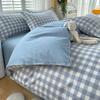 Plaid Striped Bed Sheet Quilt Cover Twill Thickened Quilt Cover Bedding Quilt Cover Three-piece Bed Sheet Set