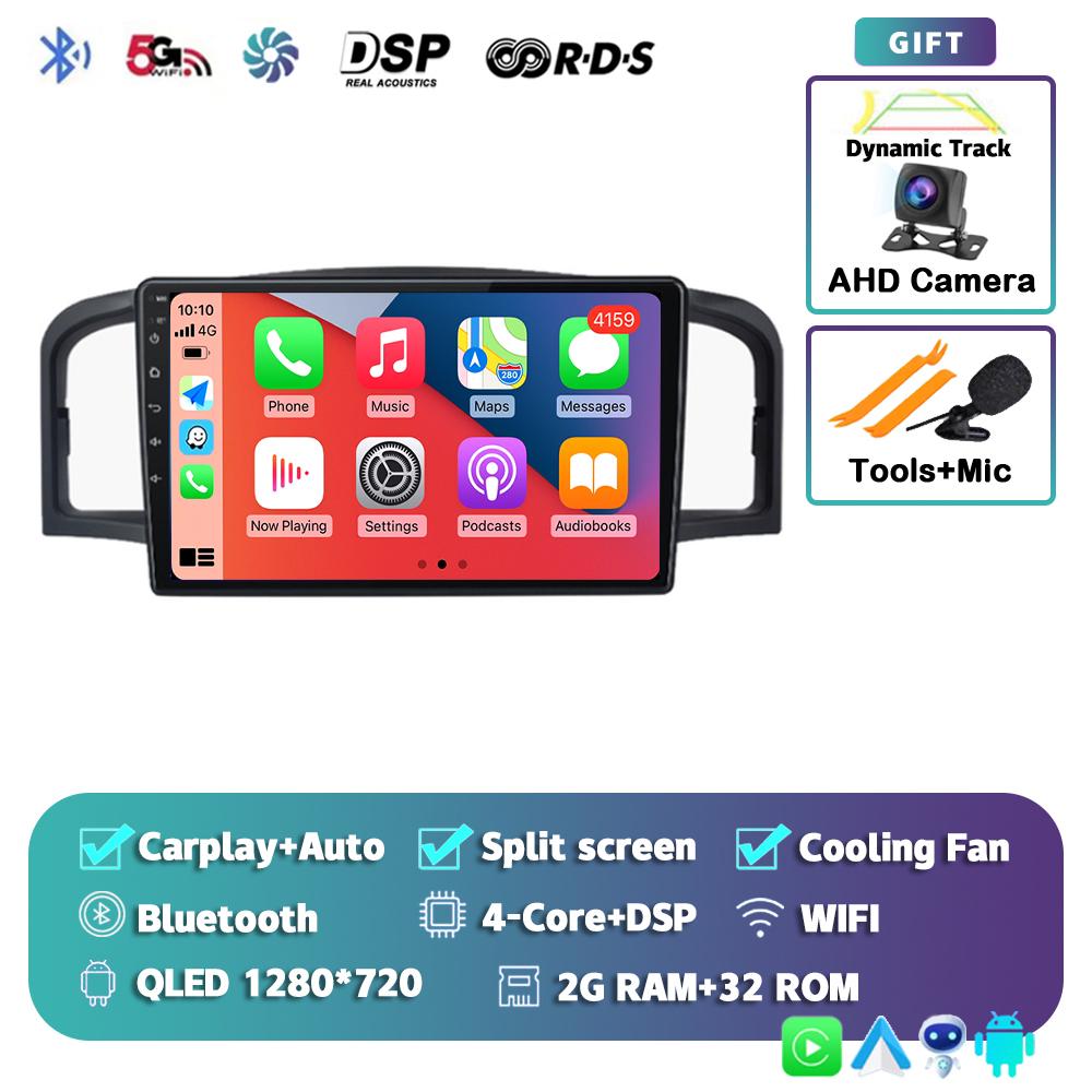 Android 14 Carplay Автомагнитола для Lifan 620 / Solano Навигация GPS Мультимедиа Видеоплеер 2din DVD Стерео Аудио 360 Камера