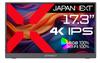 JAPANNEXT дюймовый мобильный монитор IPS панель 4K UHD 3840x2160 разрешение с умным чехлом 17.3 (USB/Type C/совместимый с ПК/встроенный