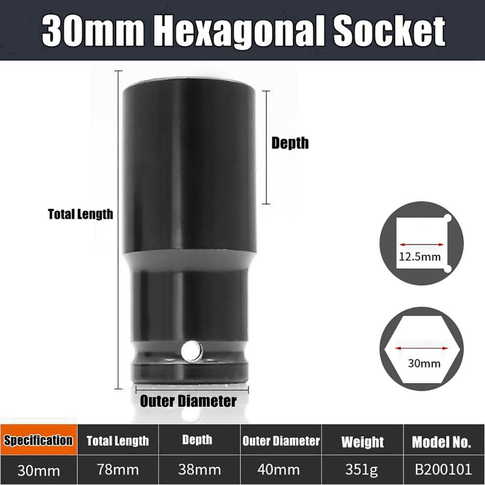 1 шт. 9-32 мм Ударная головка Электрический шестигранный стандартный адаптер с головкой Инструмент для снятия шин