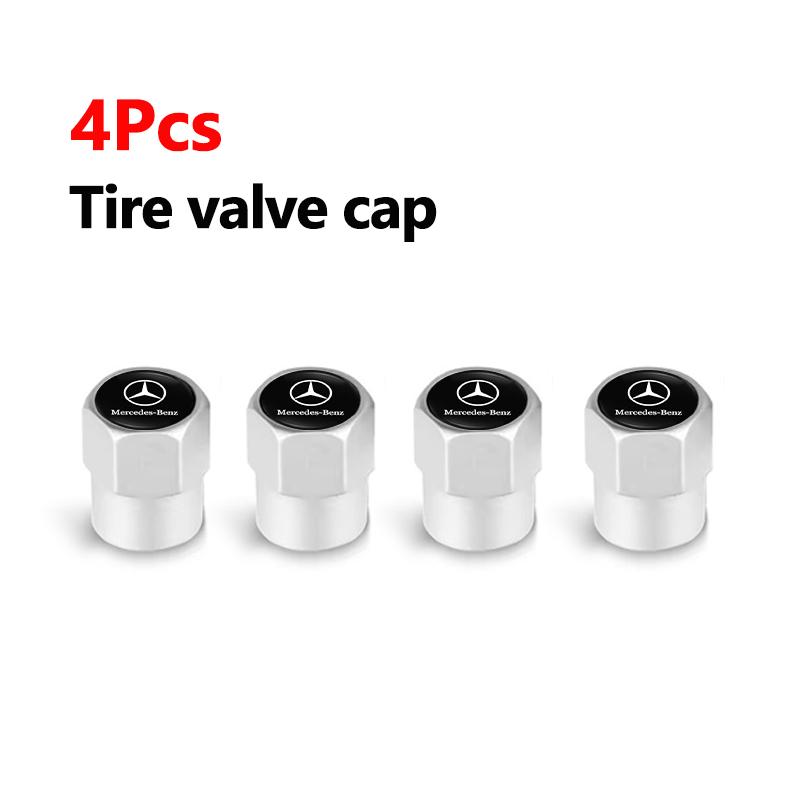 TSGWS1 2025 Hot 4/8Pcs Car 3D Logo Tire Valve Caps Emblem Cap Case For Mercedes Benz AMG Smart W205 C300 W203 W206 W108 W124 W126 W168