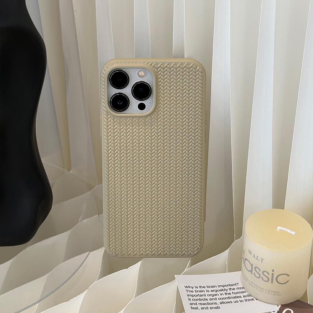 Модный силиконовый чехол для мобильного телефона с плетеным узором для iphone 15 14 13 12 11 pro max plus, мягкий, противоударный бампер, полное покрытие