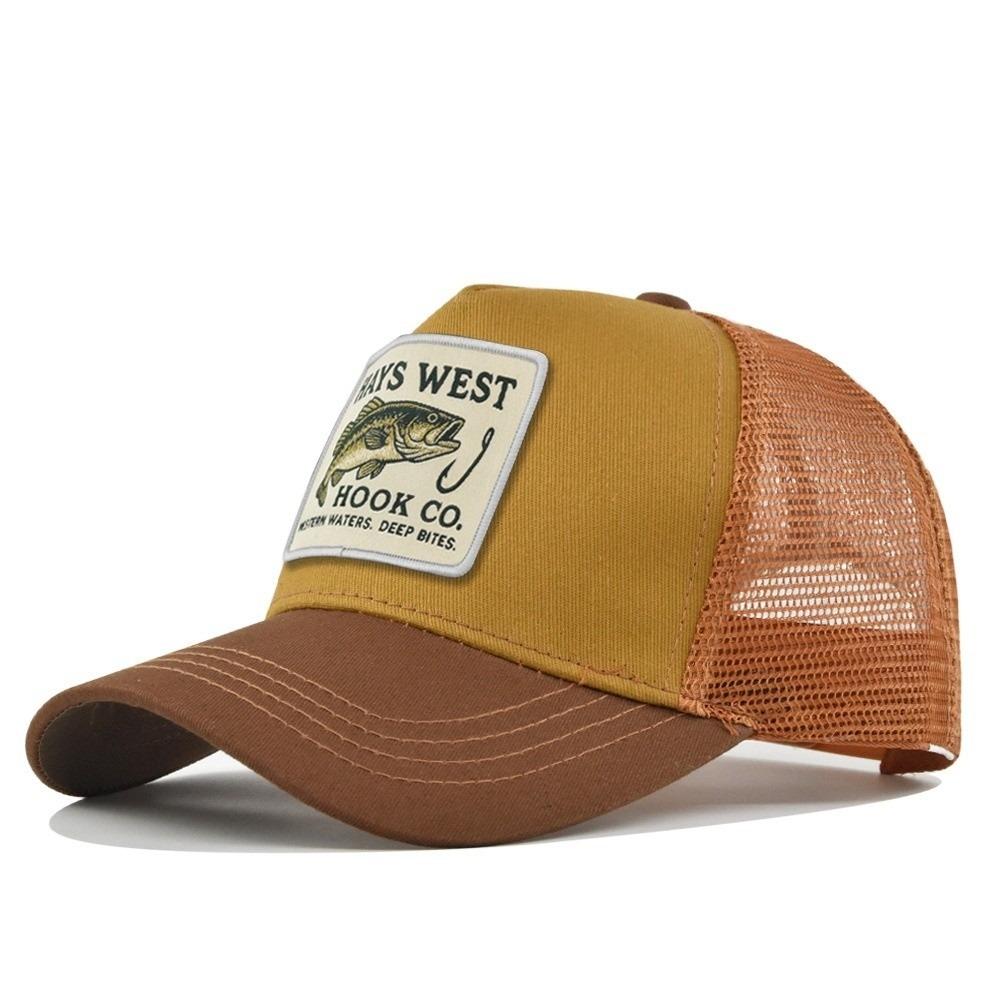 High Quality Outdoor Fishing Snapback Embroidery Design Mesh Hat Fishing Trips