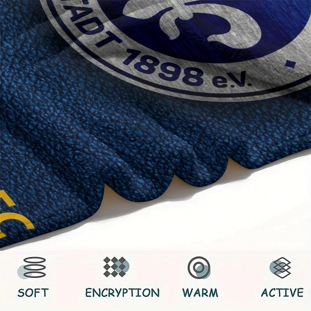 Fc Olympia Darmstadt Print Flannel Blanket, High quality Comfortable for All Seasons, Home Decor, Warmth and Comfort, Perfect for Christmas Gifts