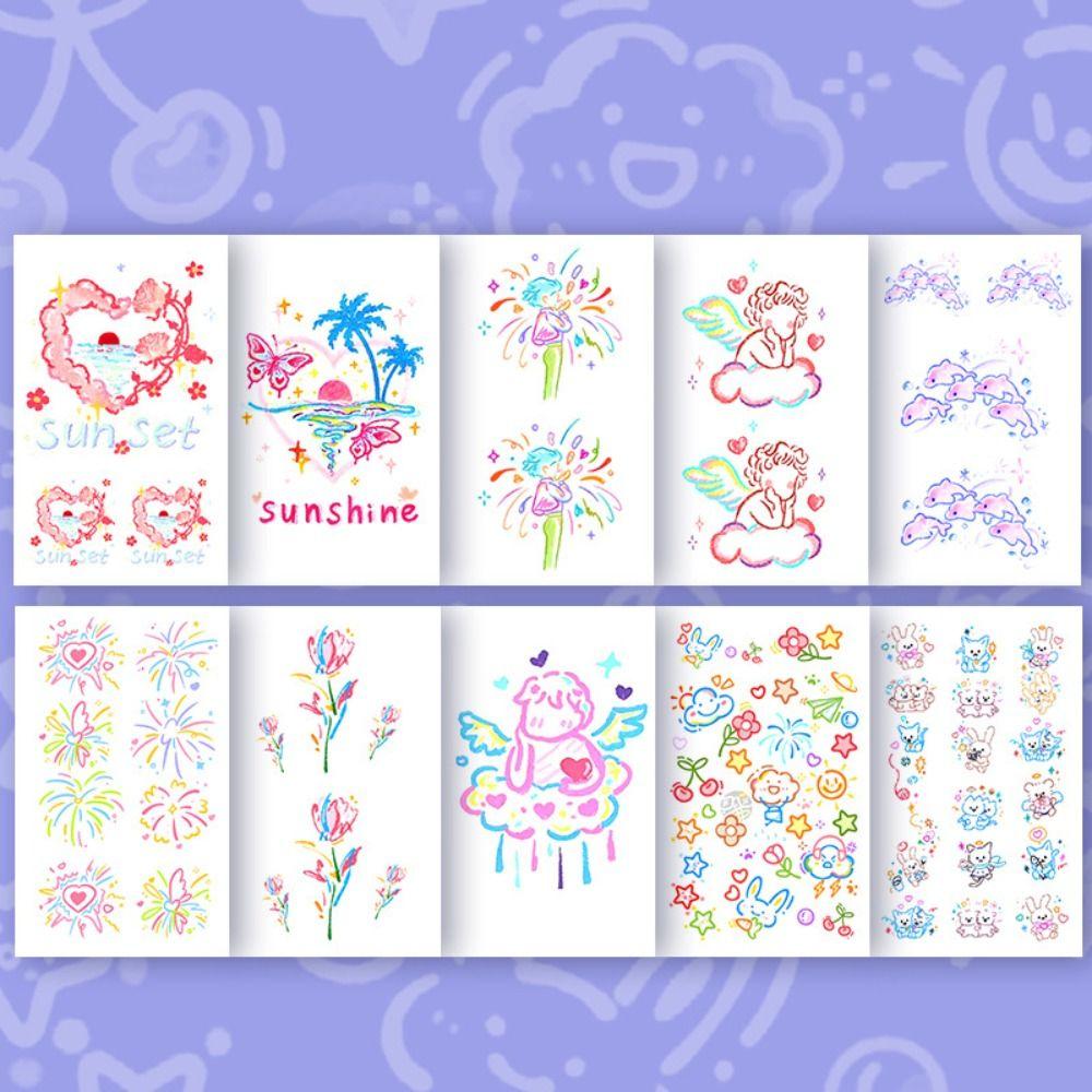 Временные татуировки, татуировки для лица, татуировки в виде бабочки, наклейки для сладкого макияжа, наклейки для лица для девочек