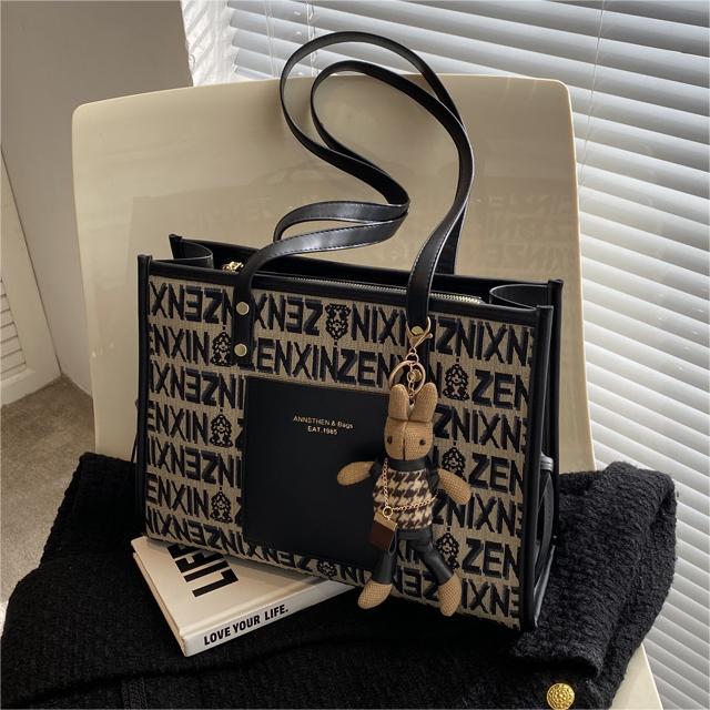 Популярные сумки большой вместимости, женские высококачественные холщовые сумки для поездок на работу, подмышечные сумки, модные сумки-тоут