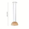1Pc Bamboo Base Plastic Tube Hydroponic Small Vase Flower Arrangement, for Home Decoration Ornaments Living Room Dining Table Study Office Ornaments
