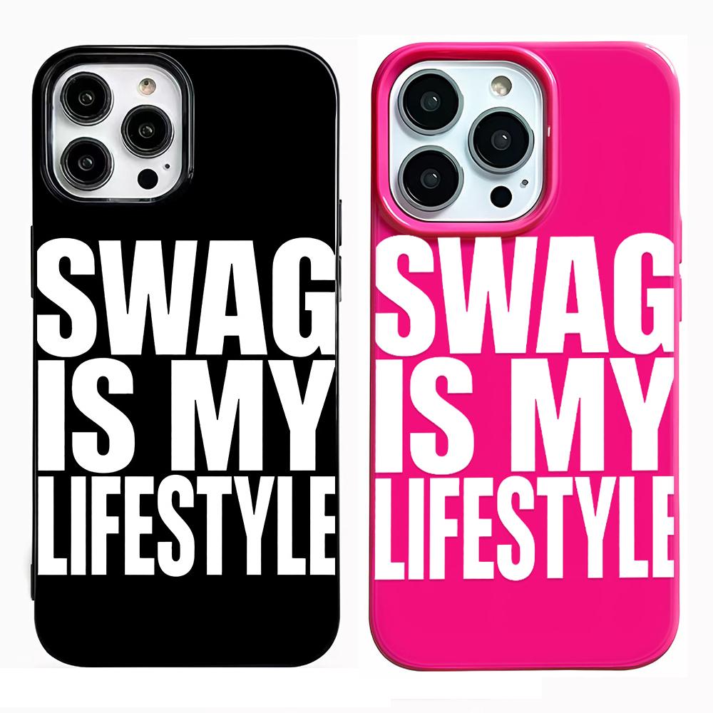 Простой Текстовый Swag - Это Мой Стиль Жизни Чехол Для Телефона Для iPhone 17 AIR 16 15 14 13 12 11 PRO MAX X XR XS 7 8 PLUS Чехол Funda