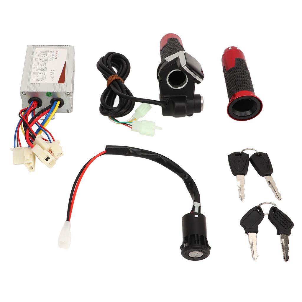 36V 800W Motor Speed Controller Throttle Twist Grip Electric Door Lock Kit Electric Bike Controller Kit