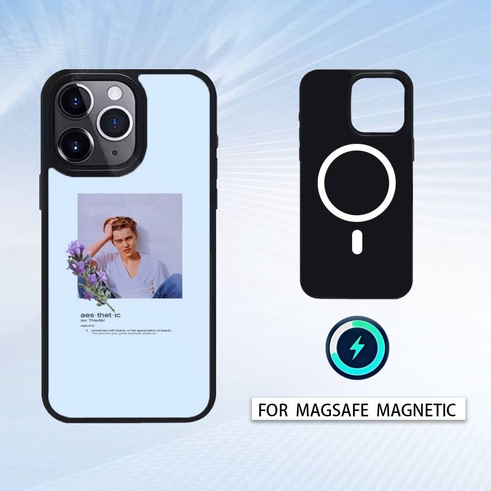 Чехол для телефона L-Леонардо Ди Каприо Для iPhone 17,16,15,14,13,12,Pro,Max Для Magsafe Магнитная Беспроводная Зарядка