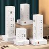 Household LED Desk Lamp Plug Board Multi Functional Vertical Tower Shaped Socket USB Charging Office Multi Hole Socket