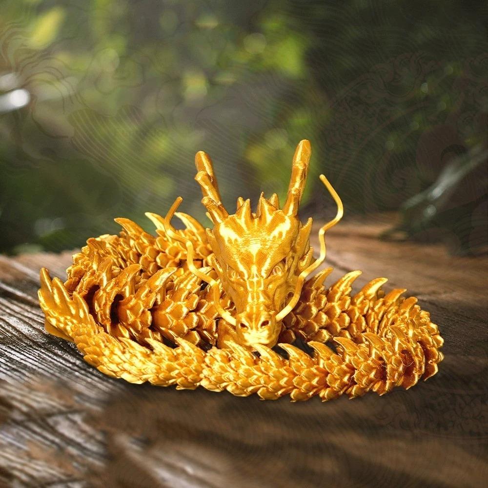 30см 90см 3D-печатные соединенные ornaments Божественного Дракона Сочленения Могут Двигаться Креативные Растения-Драконы Украшение для Скалы Аквариума