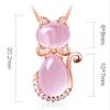 Sace Gems Женское ожерелье, кулон из медного сплава, натуральный кристалл гибискуса, женщина-кошка, кулон на ключицу, модный подарок