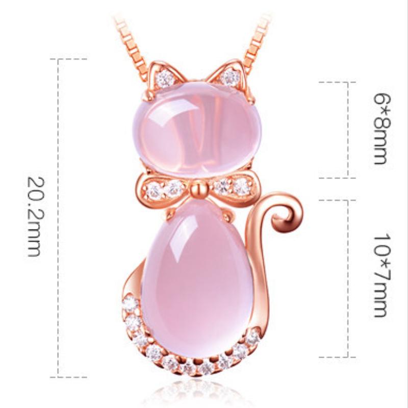 Sace Gems Женское ожерелье, кулон из медного сплава, натуральный кристалл гибискуса, женщина-кошка, кулон на ключицу, модный подарок