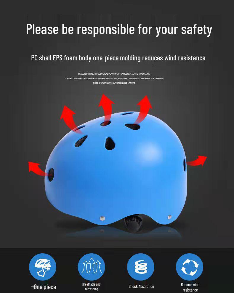 Multi-Sport Safety Helmet for Skating, Cycling, Climbing, and Outdoor Activities