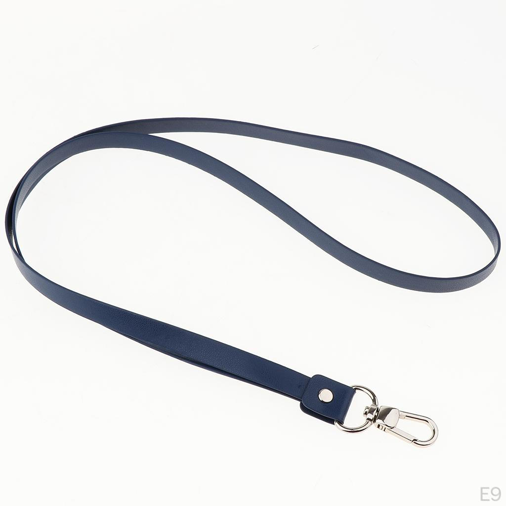 Ретро PU кожаный шейный ремешок шнурок металлический зажим для карт бейджей