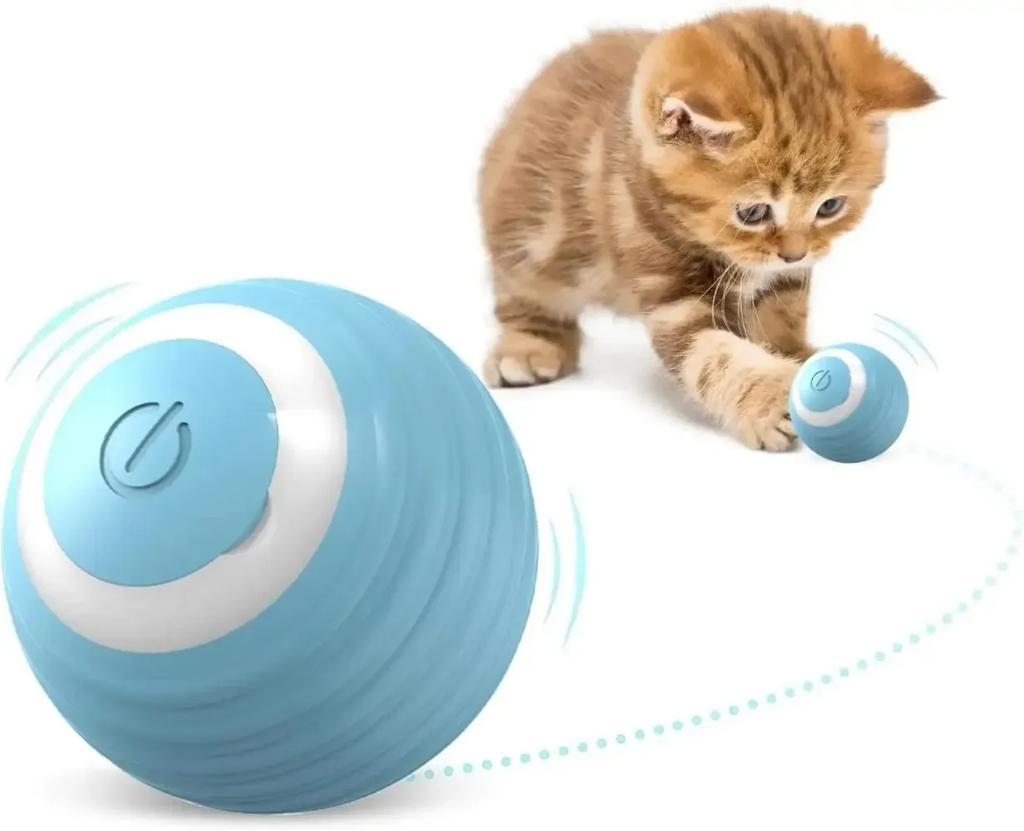 Интерактивный мяч для кошек Умные игрушки для кошек для дома Автоматический катящийся волшебный шар Электронная интерактивная игрушка для кошек Игровые аксессуары
