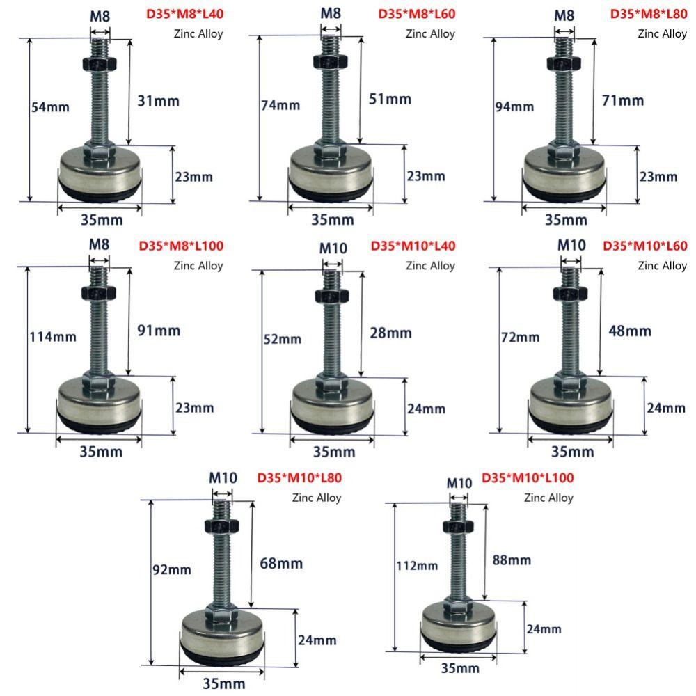 1Pcs 304 Stainless Steel Furniture Leveling Foot Table Leg Leveler for Office Household Leveling