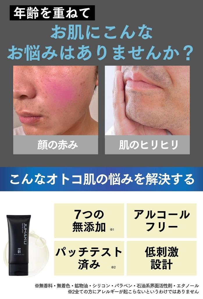 Juhaku Hybrid Lotion Лосьон-гель Освежающий Тип Лица Покраснение Жжение После бритья Увлажнение Огрубевшая кожа Сухая кожа Уход за кожей Сделано в Японии 80 г Для мужчин