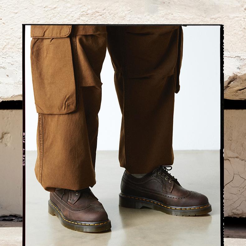 Dr. Martens Originals Кожа 3989 YS Универсальные Прочные Низкие Повседневные Туфли Унисекс Повседневная Обувь Темно-Коричневый 40553201