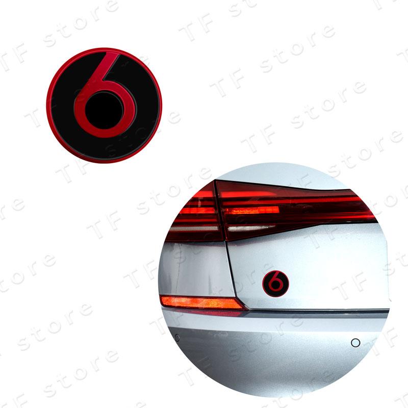 3D Metal Middle B-Pillar Trim Panel Beats Magic Sound Emblem Car Rear Bumper Trunk Side Badge Sticker For Golf Polo Jetta Passat