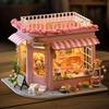 Кукольный домик Мини DIY Маленький набор 3D-пазл Сборка Модель здания Игрушка Украшение для дома Спальни С мебелью Деревянное рукоделие Кукольный домик