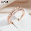 Модные кольца Kinel с полыми полыми циркониями для женщин