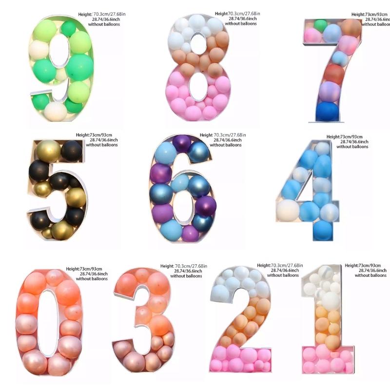 User Friendly Latex 3D Number Balloon Display Stand For Festival Event Baby Showers Photo Backdrops