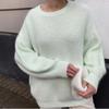 Women's Crewneck Sweater Long Sleeve Lightweight Pullover Knit Tops Winter Fall Warm Fuzzy Chunky Oversized Casual Soft Solid Sweaters for Women