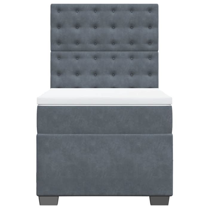 Maison Exclusive - Sommier à lattes de lit avec matelas Gris foncé 100x200 cm