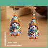 Christmas Earrings Acrylic Cartoon Doll Design For Holiday Party Accessories