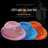 Премиальная светящаяся джазовая шляпа для взрослых и детей - Красочная, мигающая для сценических выступлений и особых мероприятий