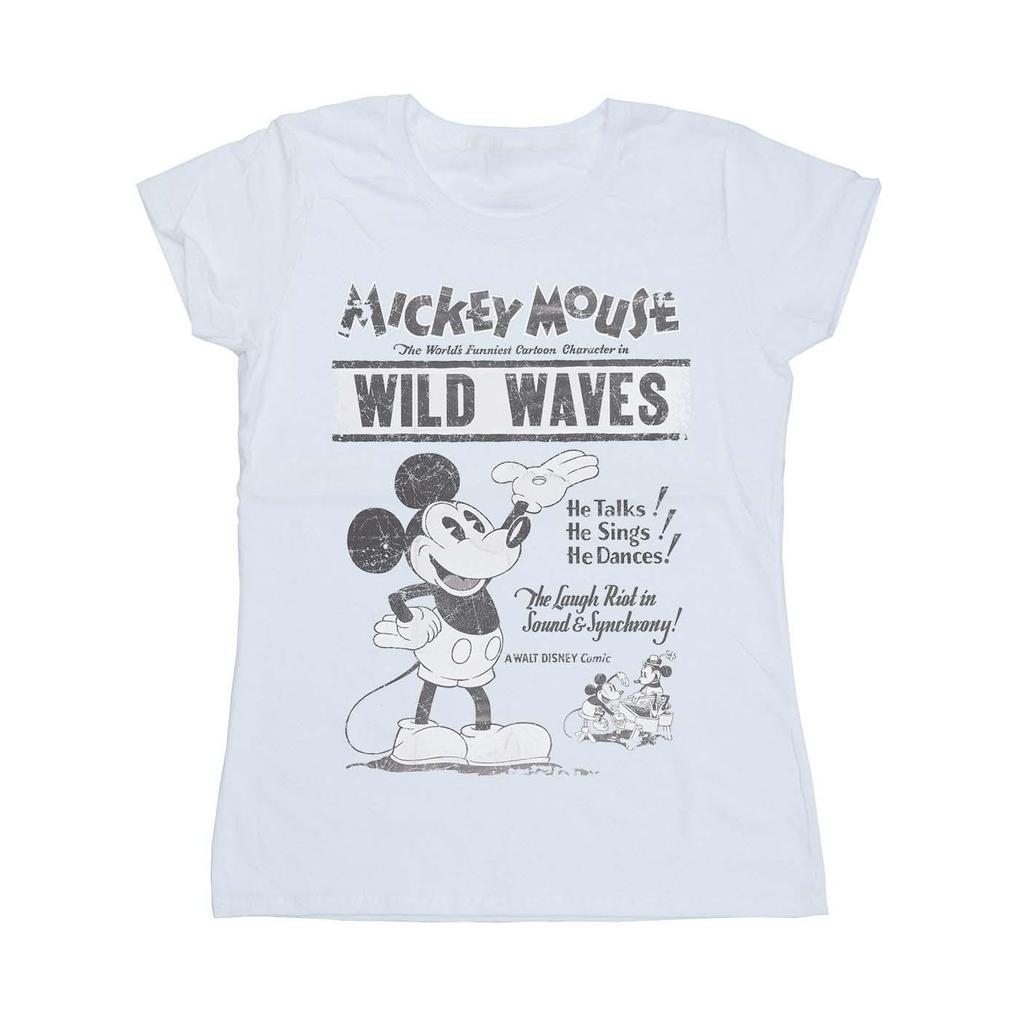 Disney Womens/Ladies Mickey Mouse Making Waves Cotton T-Shirt